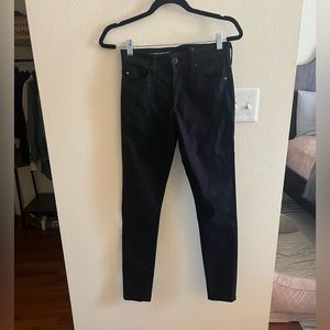 AG The Farrah High Rise Skinny Ankle Black